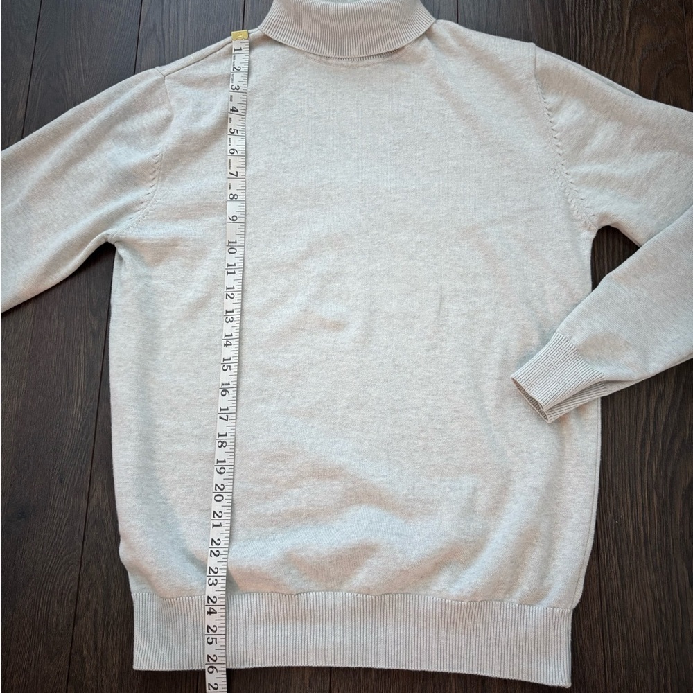 ZARA Essentials Light Grey Relaxed Fit Turtleneck Sweater XL - Picture 7 of 14